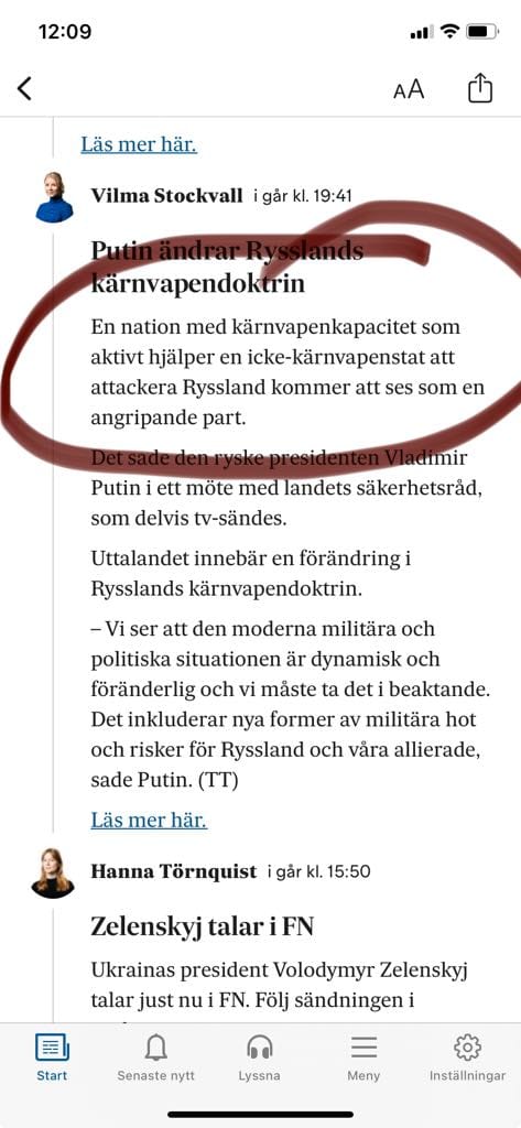 Svensk Kärnvapenstatsstatus?..