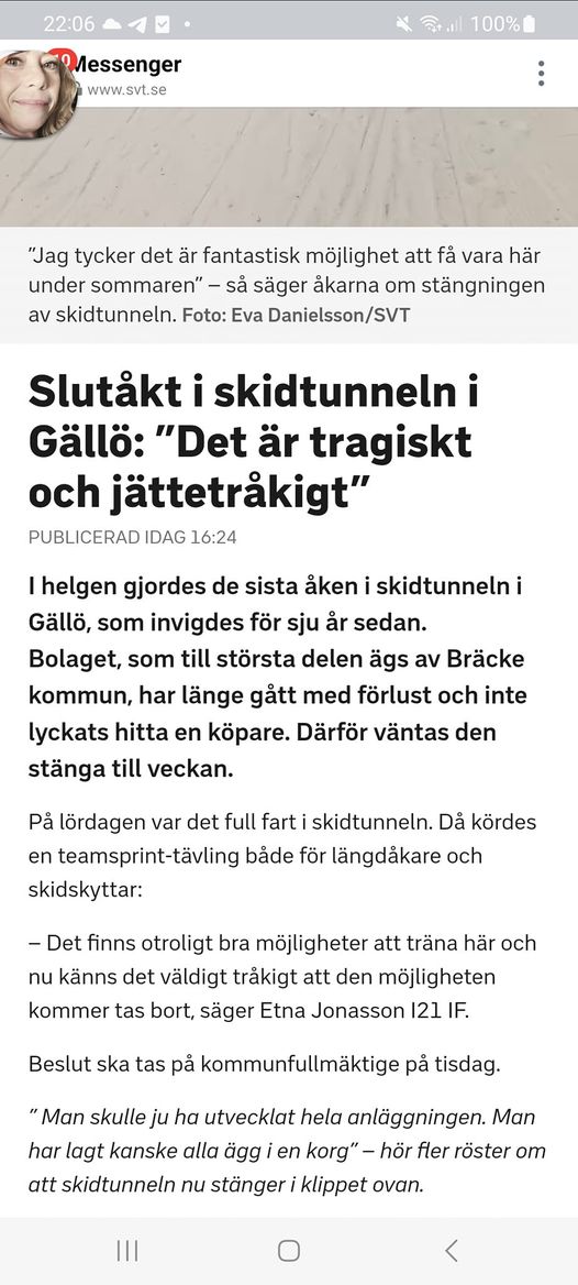 Gällö Skidtunnel Stänger
