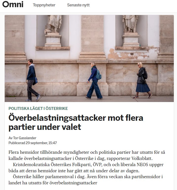 Överbelastningsattacker Under Österrikiska Valet