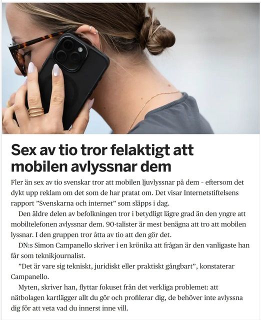 Felaktig Mobilavlyssningstro