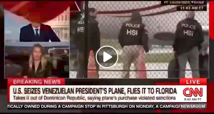 USA Beslagtar Maduros Flygplan