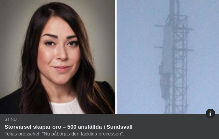 Telias Storvarsel Oroar I Sundsvall