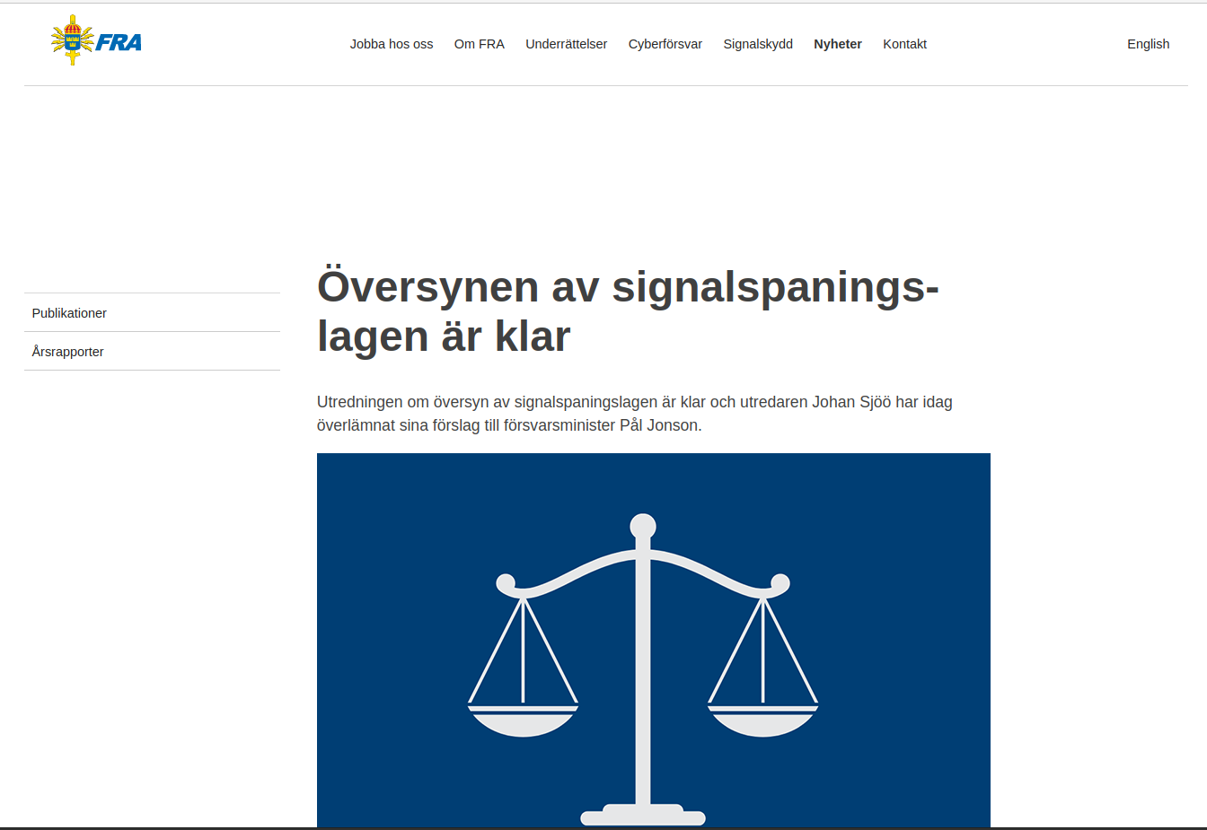 Signalspaningslagsöversyn Klar