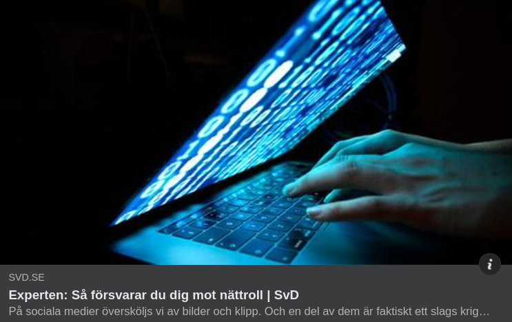 SvD Tipsar Om Nättrollsförsvar