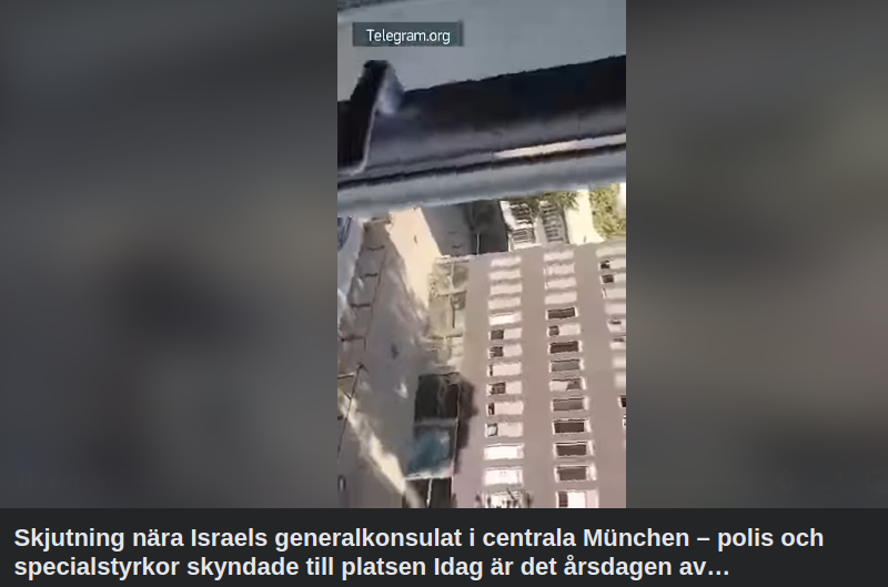 Skjutning Nära Israels Generalkonsulat I Munchen