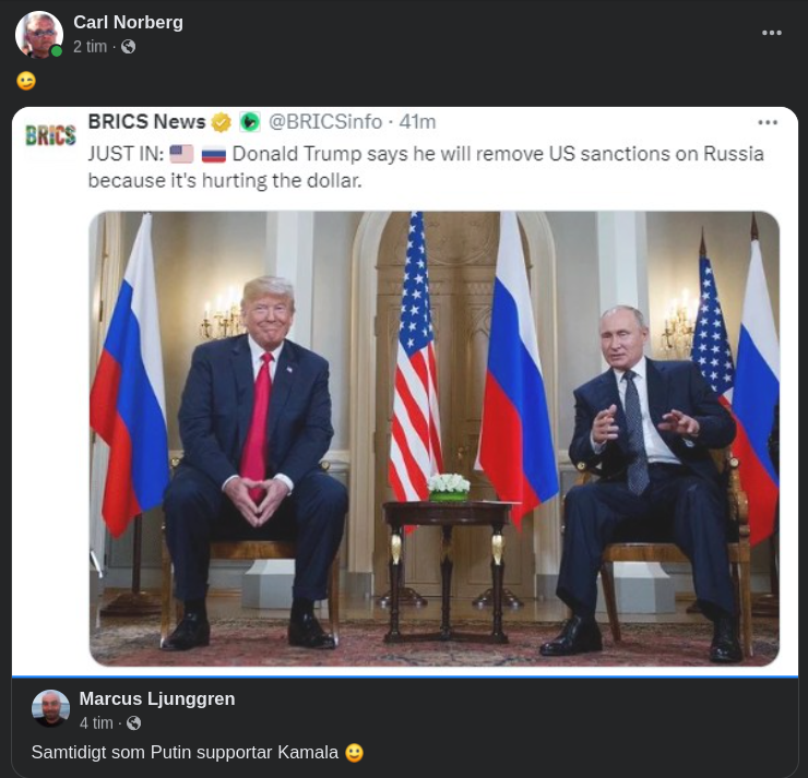 Trump Tänker Ta Bort Dollarskadande Sanktioner Mot Ryssland