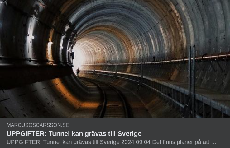 Tunnel Mellan Sverige & Finland