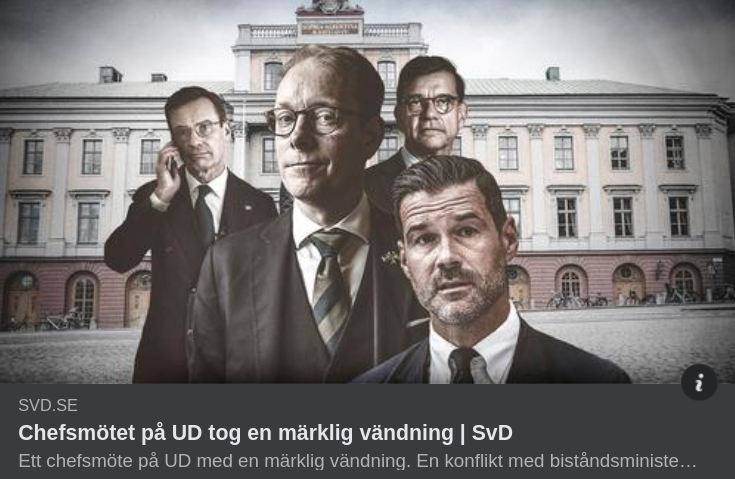 Märkligt Vändande Chefsmöte På UD I SvD
