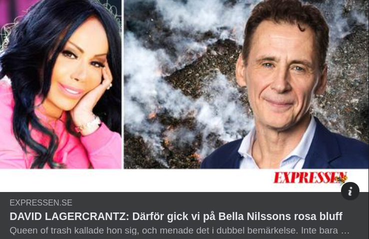Lagercrantz Förklarar I Expressen Varför Vi Gick På Rosa Bluffen..