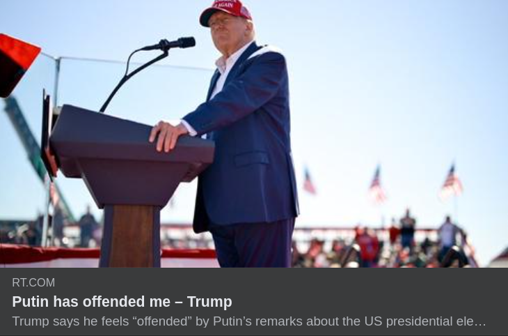 En Mycket Putin-Kränkt Trump..