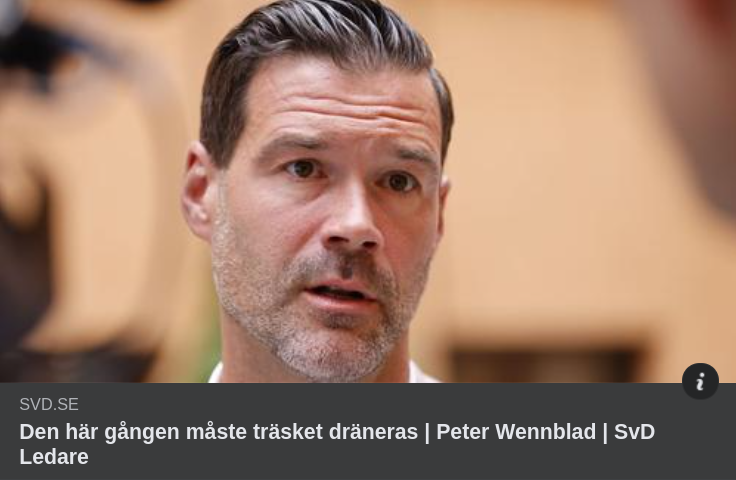 Träskdräneringskrav På Det Biståndsindustriella Komplexet I SvD