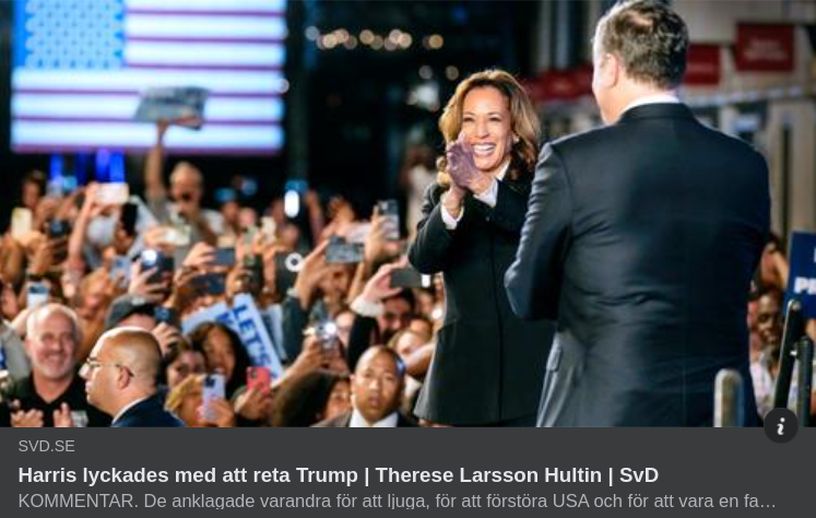 Provocerad Trump I SvD