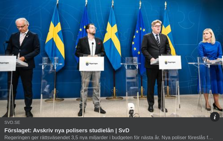 Polisiär Studielånavskrivningsförslag