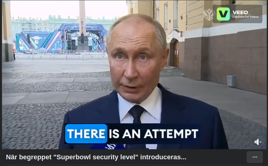 Putin Samtidigt Som Säkerhetsbegreppslansering