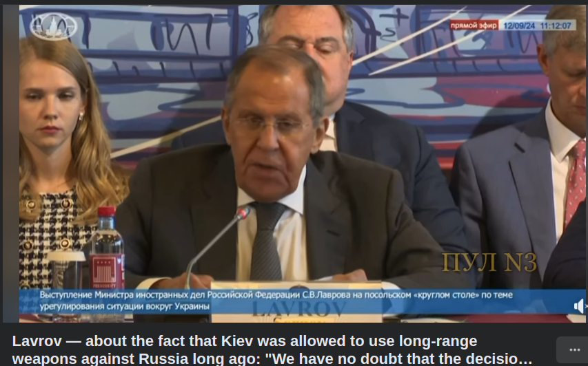 Lavrov Om Ukrainas Långdistansvapentillåtelse