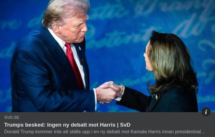 Trump Nekar Ny Debatt