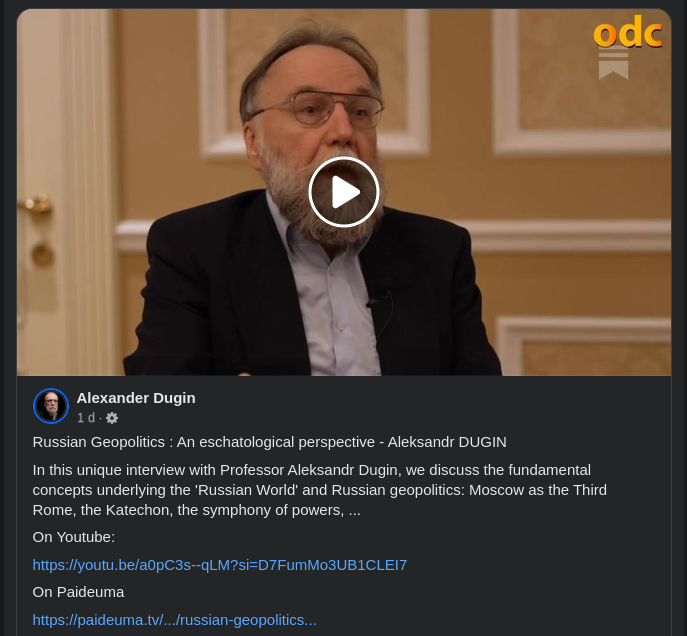 Intervju Med Dugin