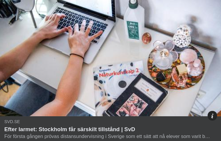 Distansundervisning & Påbörjad Formateringsrevolution