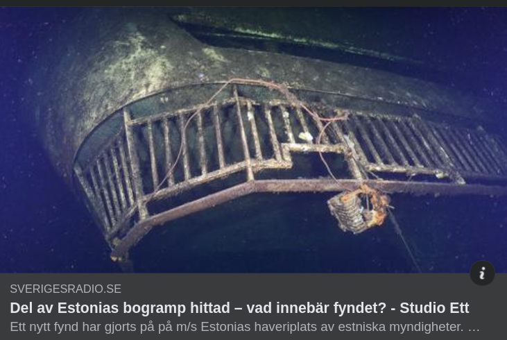 Bogrampsdel Från Estonia Hittad