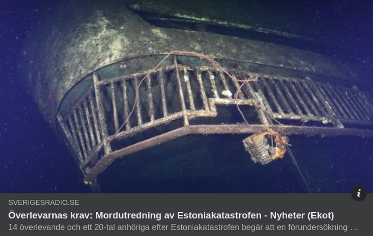 Estoniaöverlevarkrav På Mordutredning