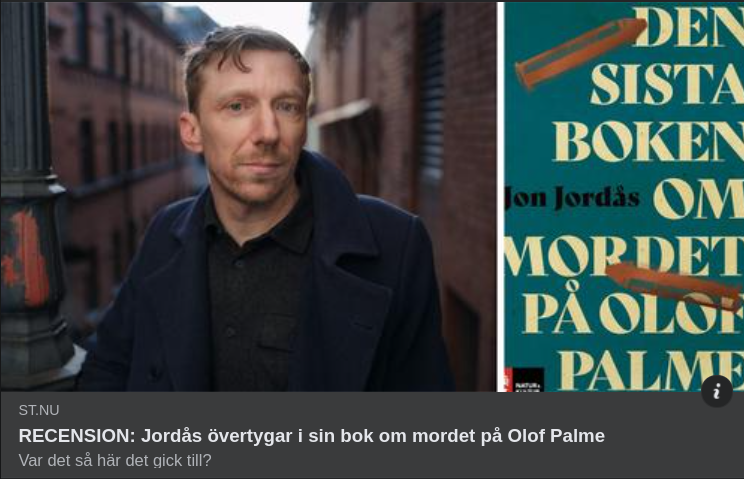 Palmemordsbokrecension I ST