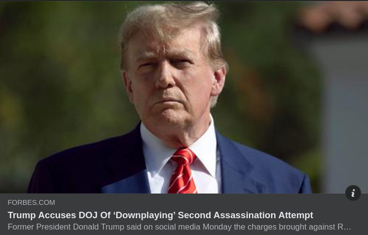 Trump Misstror DoJ & FBI Under Underlivsporslinet