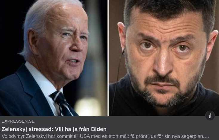Stressad Segerplans-Zelensky I Expressen