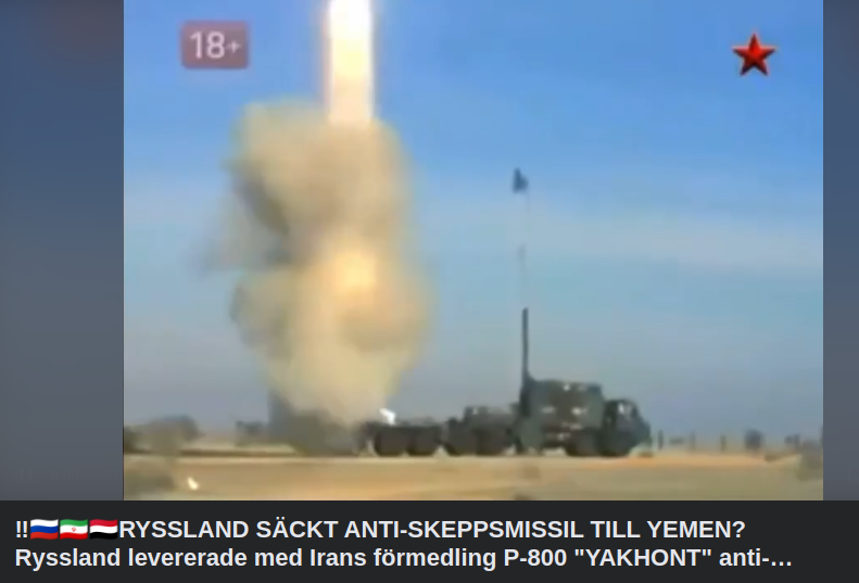 Rysk Missilleverans Till Yemen?..