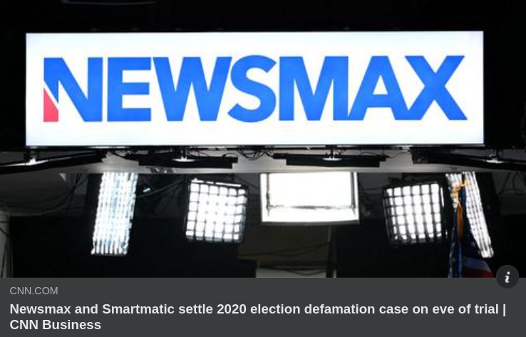 Newsmax & Smartmatic Överens