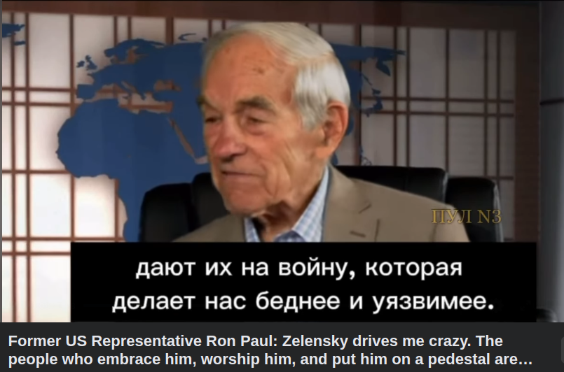 Ron Paul Sågar Zelensky