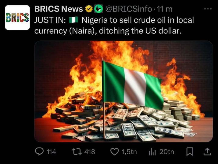 Nigeria Slopar Dollar I Sin Oljehandel