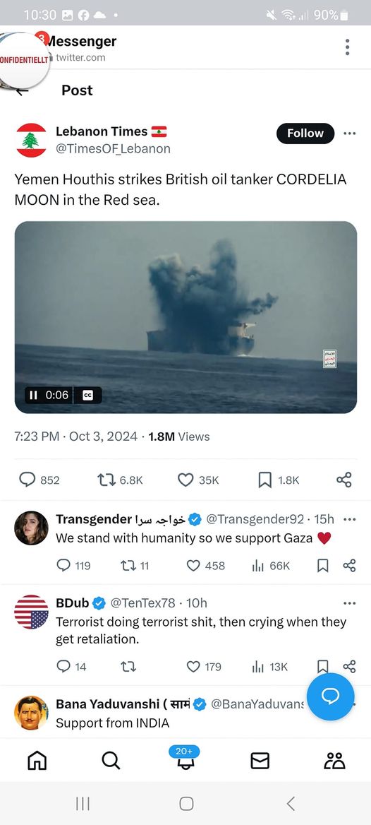 Houthi-Attack Mot Brittisk Oljetanker