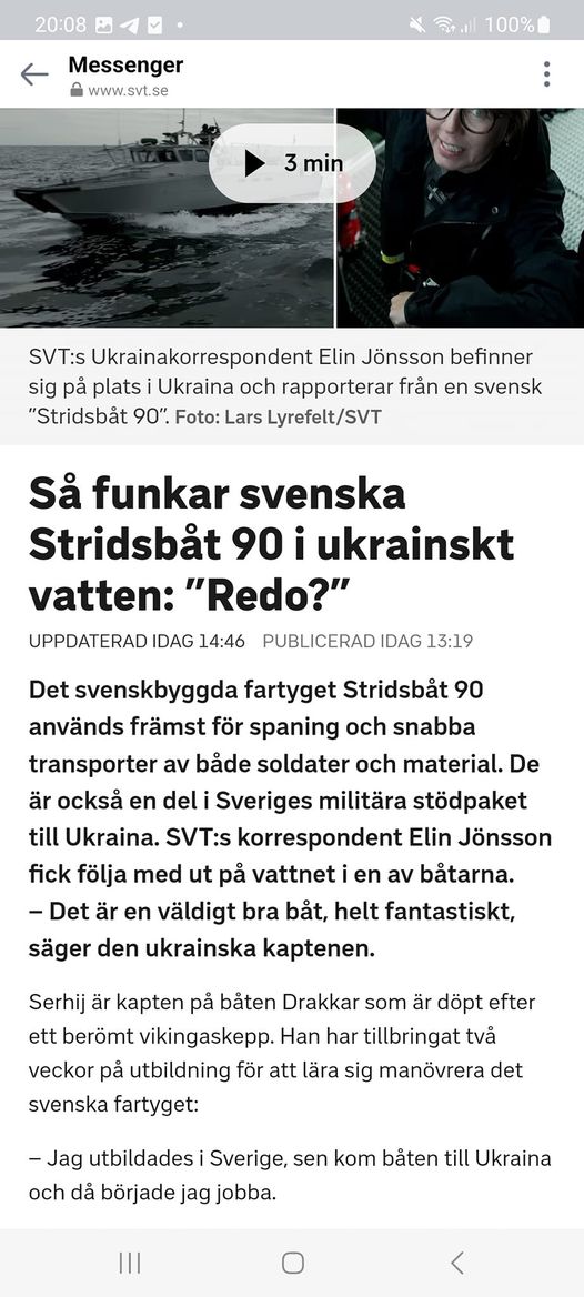 Stridsbåt 90 I Ukrainskt Vatten