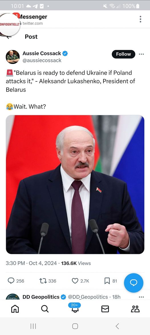 Belarus Redo Försvara Ukraina Om Polen Attackerar