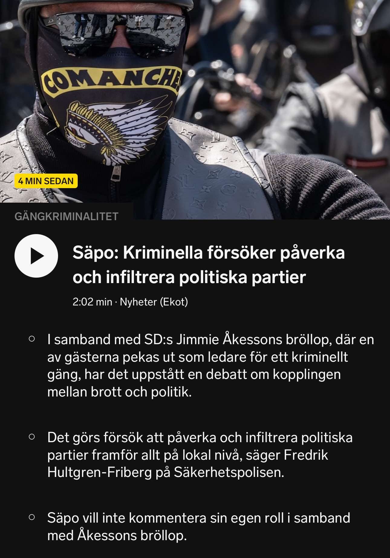 Kriminell Politisk Påverkan & Infiltration