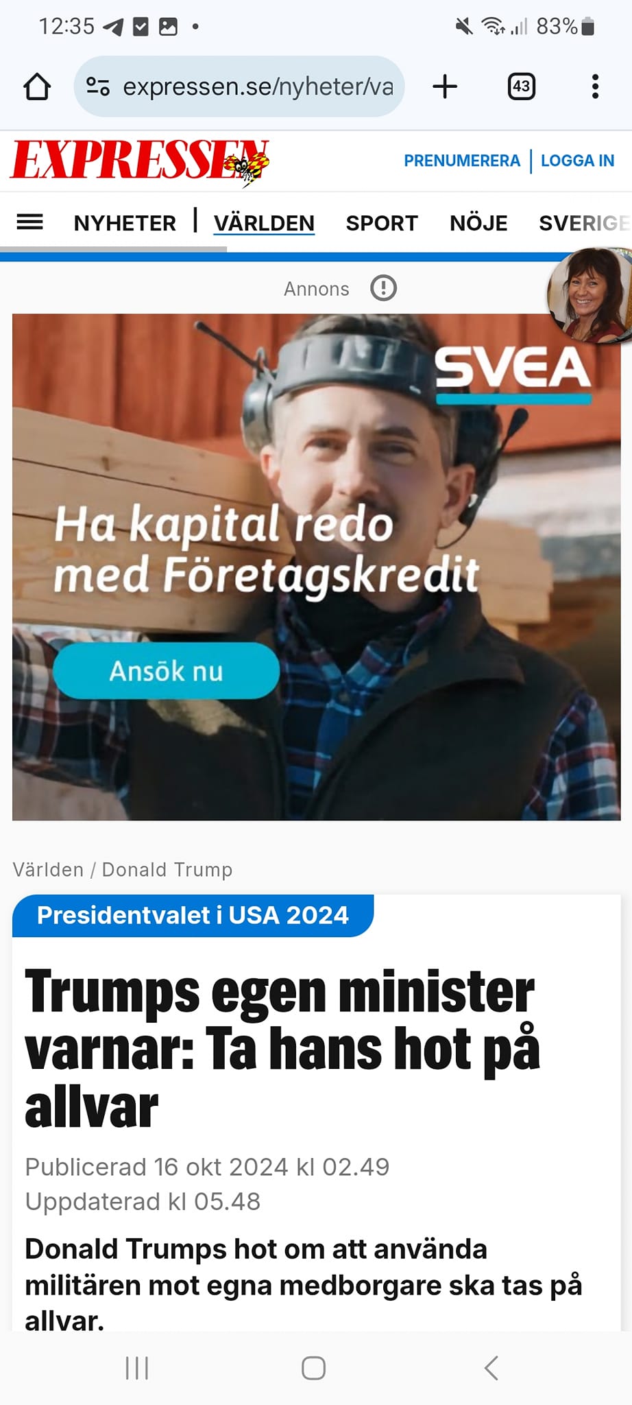 Minstervarning