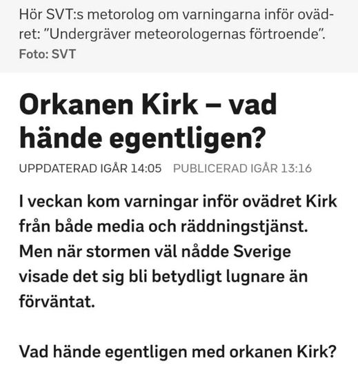 Vad Hände Med Orkanen Kirk?..