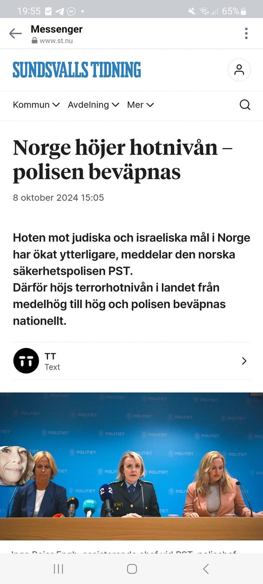 Norsk Terrorhotnivåhöjning