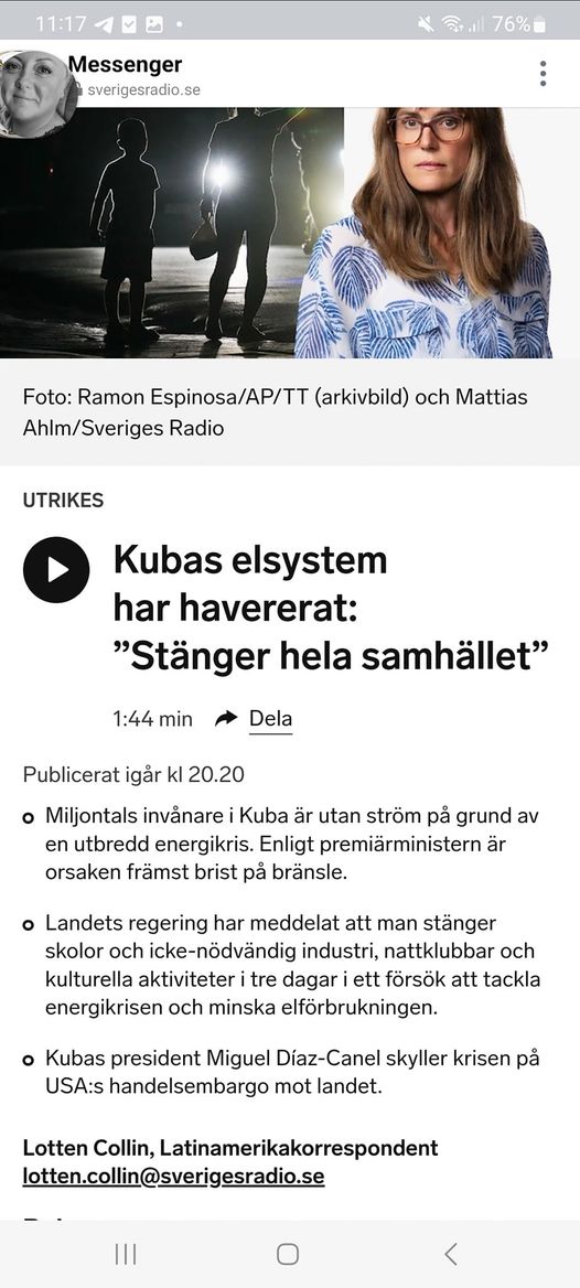 Havererat Kubanskt Elsystem