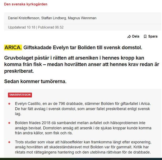 Det Svenska Rättssystemet & Boliden I Chile