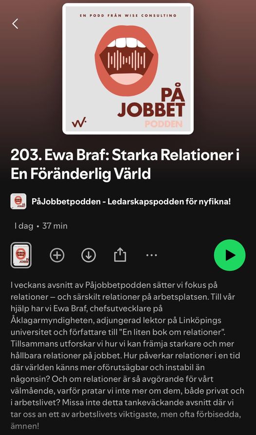 Jobbrelationer Med Ewa