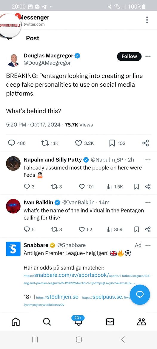 Pentagon & Digitala Deep Fake Personalities