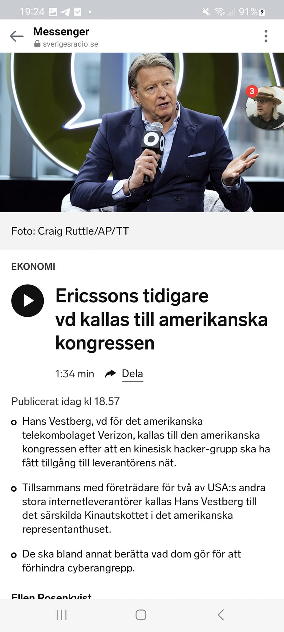 Telekombolagschefer Kallade Till Vita Huset