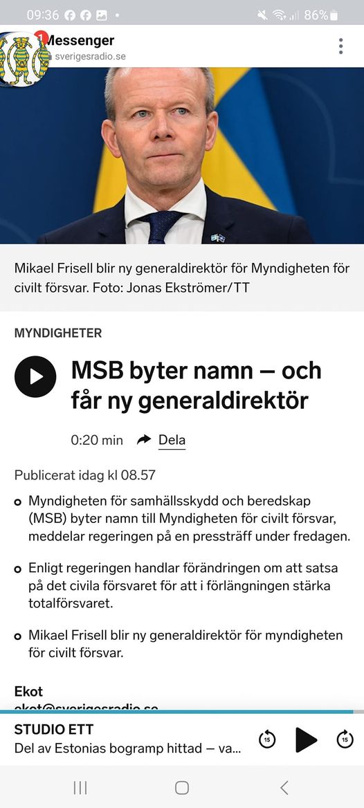 MSB Blir MCB Med Ny Generaldirektör