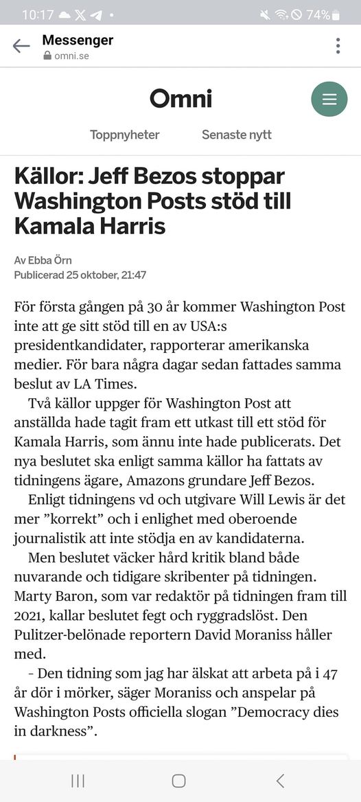 Kagan Slutar På WaPo Efter Uteblivet Kamel-Stöd