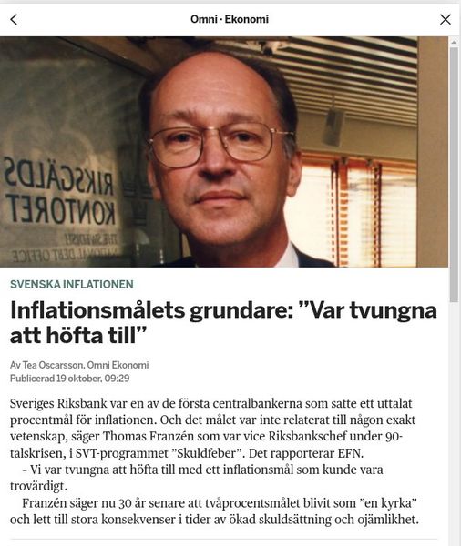 Historiskt Trovärdighetshöftande Svensk Centralbank