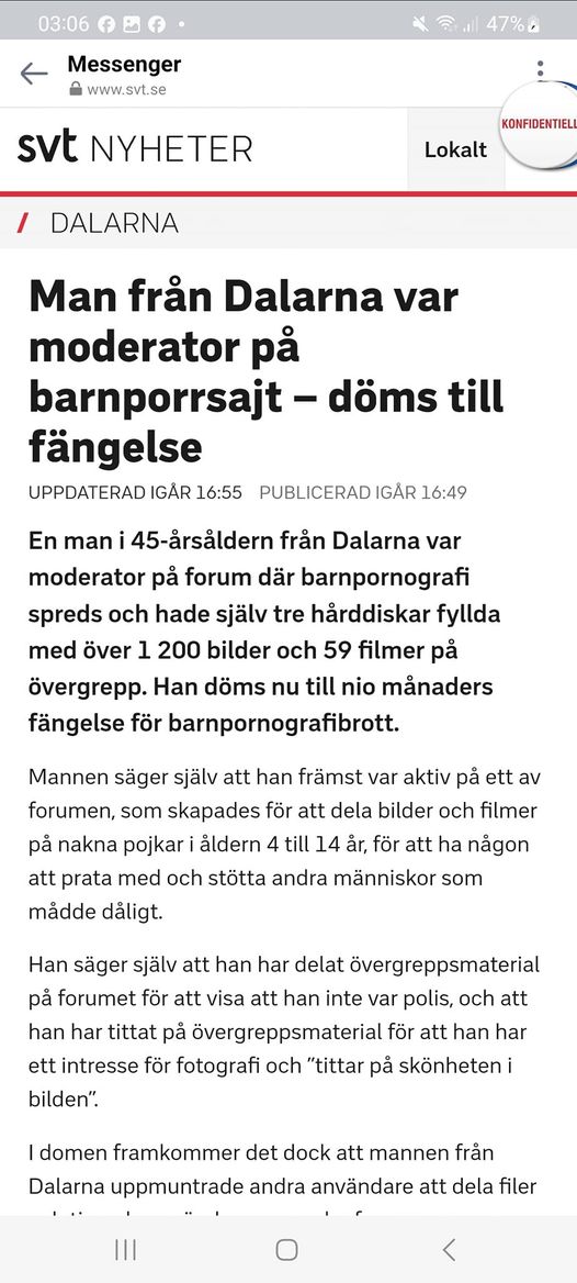Fängelse För Svensk Barnporrsajtsmoderator