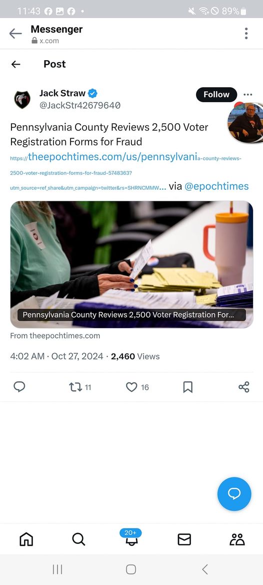 Valregistreringsbedrägerigranskning I Pennsylvania