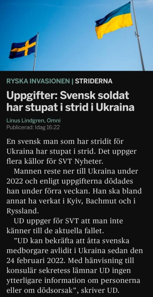 Avlidna Svenskar I Ukraina