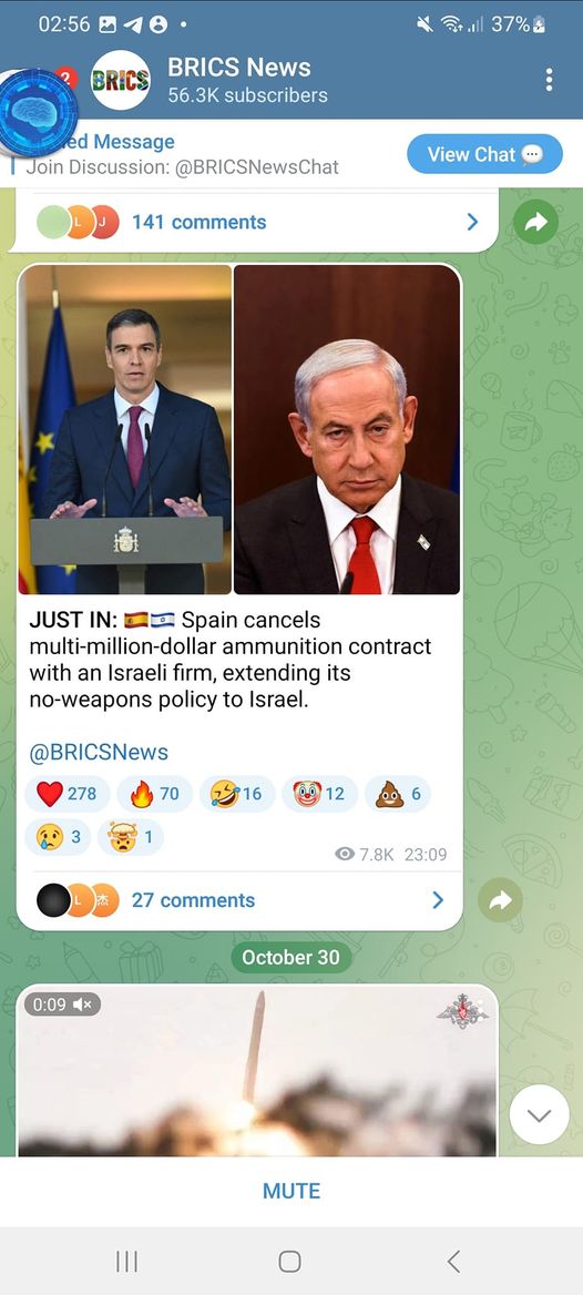 Spanien Stoppar Ammunition Till Israel